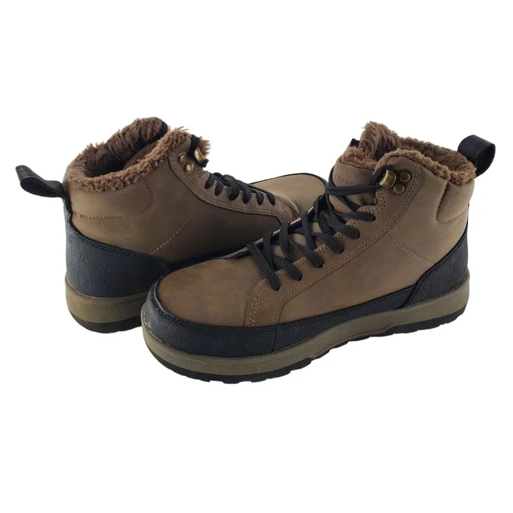 Weatherproof 8 Men Winter Boots Logjam Shearling Lace-up Outdoor Snow Shoes